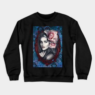 Vampire Vibes Underworld Cold Portrait with roses Crewneck Sweatshirt